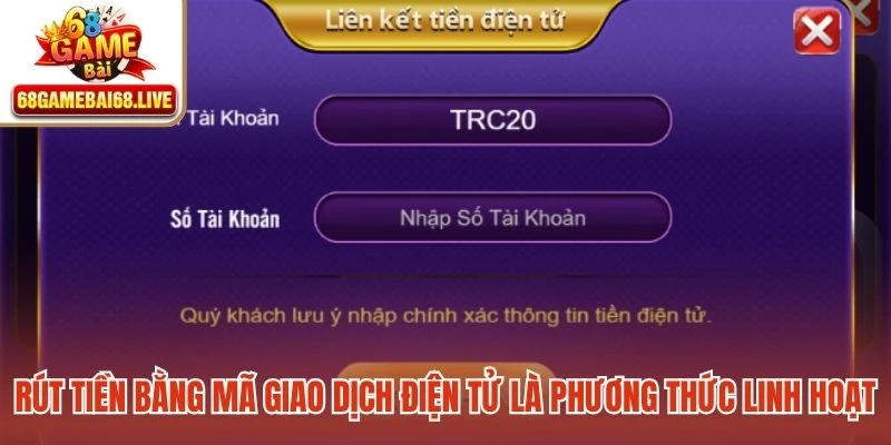 Rút tiền bằng mã giao dịch điện tử là phương thức linh hoạt, tiện lợi